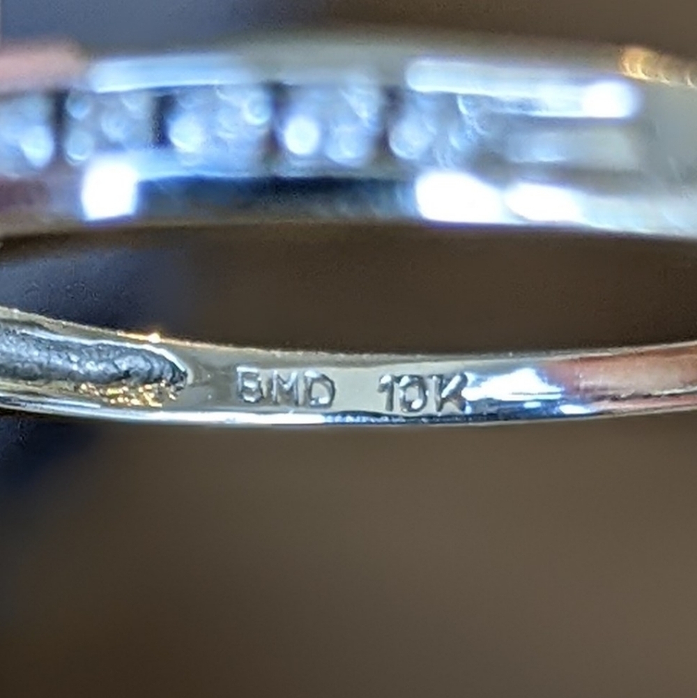 10K White Gold Diamond Channel Set Half Eternity Ring - Picture 14 of 15